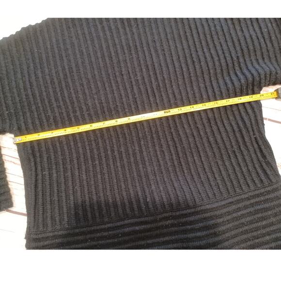 DKNY Wool Cashmere Blend Ribbed Sweater Mock Neck M - Picture 7 of 8